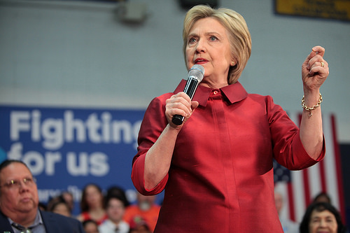 Hillary Clinton speaking at an event